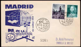 Madrid - Edi O 1329 - Mat Gomis 654 "Madrid - Día Mundial De La Meteorología 23/3/62" - Cartas & Documentos