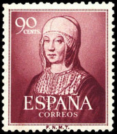 ESPAÑA SEGUNDO CENTENARIO SUELTO 1094 **  90C LILA ROJIZO ISABEL LA CATOLIDA. - Unused Stamps