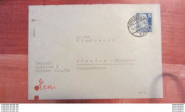 SBZ: Orts-Brief Mit 16 Pf Köpfe I In Seltener Farbe (gelb-grün Floureszierend In EF ! Dresden A24 Vom 9.11.49 Knr: 218 B - Storia Postale