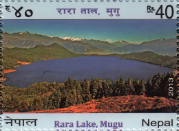 RARA NEPAL LAKE RUPEE 40 MINT STAMP NEPAL 2013 MINT - Otros & Sin Clasificación