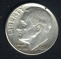 USA, 1 Dime 1958 Ohne Mzz, Silber - 1946-...: Roosevelt