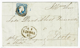 Portugal, 1857, # 12, Para O Porto - Cartas & Documentos