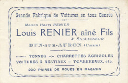 18 Dun  Sur Auron  Fabrique  De Voitures  Louis Regnier - Dun-sur-Auron