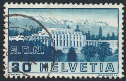 Schweiz Suisse 1938: Palais SdN GEBROCHENE SÄULE COLONNE CASSÉE Zu 212.2.02 Mi 322 ABART Yv 308 (Zu CHF 350.00) - Plaatfouten