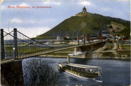 Porta Westfalica, Mit Kettenbrücke - Porta Westfalica