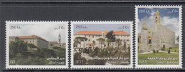 2014 Lebanon Liban Monasteries Architecture Heritage Complete Set Of 3 MNH - Libano
