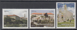 2014 Lebanon Liban Monasteries Architecture Heritage Complete Set Of 3 MNH - Lebanon