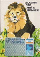 LEONE Animale Vintage Cartolina CPSM #PBS063.IT - Lions