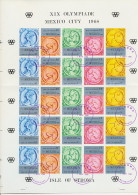 Complete Sheet Unperforated Isle Of Stroma 1968 Olympic Games Mexico 1968 - Otros & Sin Clasificación