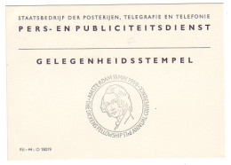 Publicity Card / Postmark Postal Service Netherlands 1959 Charles Dickens - Writer - Ecrivains
