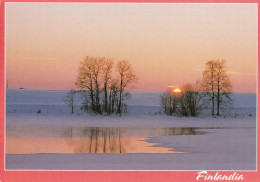 Postal Stationery - Winter Lake Landscape - Red Cross 1991 - Finlandia - Suomi Finland - Postage Paid - Postwaardestukken