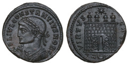 CCG Certified! Constantius II, As Caesar, BI Nummus. Arelate, AD 325-326. VIRTVS CAESS - L'Empire Chrétien (307 à 363)