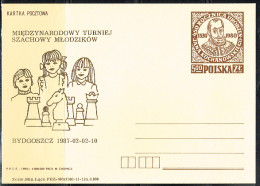 ECH L 28 - POLOGNE Entier Postal Tournoi D'échecs 1987 - Entiers Postaux