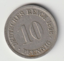 DEUTSCHES REICH 1898 D: 10 Pfennig, KM 12 - 10 Pfennig