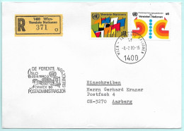 UNO-Wien R-Brief Norwex 80 Oslo N Erinnerungsstempel MI-No 90 - Covers & Documents