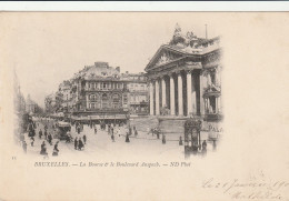 104-Bruxelles-Brussel La Bourse Et Le Boulevard Anspach Précurseur - Corsi
