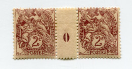 FRANCE N°108  ** TYPE BLANC IA EN PAIRE AVEC MILLESIME 0 ( 1900 ) - Millesimi