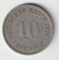 DEUTSCHES REICH 1903 A: 10 Pfennig, KM 12 - 10 Pfennig