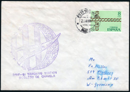 Madrid - O Edi O 2032 - Mat "Est. Sucursal 20/4/72 - Madrid" + Marca "Apolo XVI - DSIF 61 - Tracking Station Robledo..." - Storia Postale