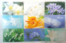 PHONECARD - 18 Japan  NTT Flower Phonecards Orchid Lily Forget-me-not Flowers Etc - Japon