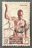 FRAEQ0221U2 - Local Motives - Fishermen Of Niger - 5 F Used Stamp - AEF - 1947 - Gebraucht