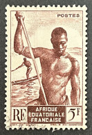 FRAEQ0221U3 - Local Motives - Fishermen Of Niger - 5 F Used Stamp - AEF - 1947 - Used Stamps