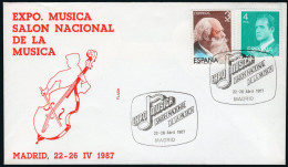 Madrid - Edi O 2391+2651 - Mat "Expo Música 22/4/87 - Salón Nacional De La Música" - Brieven En Documenten