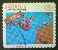 Australia, Scott #1186a, Used (o), 1991, Australian Sports: Skateboarding, SDC 11½, 43¢, Multicolored - Oblitérés