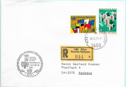 UNO-Wien R-Brief Histophila 79 Spa B Erinnerungsstempel MI-No 86 - Cartas & Documentos