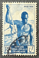 FRAEQ0222U - Local Motives - Fishermen Of Niger - 6 F Used Stamp - AEF - 1947 - Used Stamps