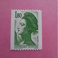 Roulette N°2378a 1.80 F Vert N° Rouge Neuf ** (Photo Non Contractuelle) - 1982-1990 Liberté (Gandon)