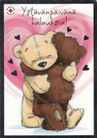 Postal Stationery - Teddy Bears Hugging Together - Red Cross 2012 - Suomi Finland - Postage Paid - Enteros Postales