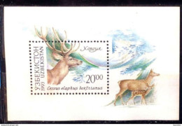 D2860  Hunting - Deers - Uzbekistan B1 - 1993 - MNH - 1,95 . (9) - Selvaggina