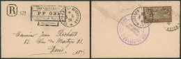 Saint Pierre Et Miquelon - Yv N°90 Sur L. En Recommandé & Encadré Gouvernement PP 030 (1926) > Paris - Covers & Documents