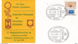 Germany Deutschland 1985 Spec Canc 150 Jahre Eisenbahnen München 28-04-1985 - Treni