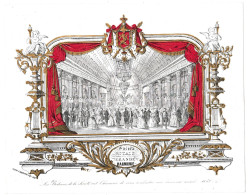 Belgique, "Carte Porcelaine" Porseleinkaart, Societe Royale De La Grande Harmonie 1858, Lith Bruxelles, 246x197mm - Cartes Porcelaine