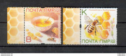 Label Transnistria 2023 Beekeeping Bees 2v**MNH - Etichette Di Fantasia