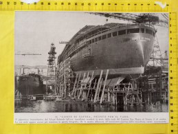 IT-00557- 1931 IL TRANSATLANTICO "CONTE DI SAVOIA" PRONTO PER IL VARO - CANTIERE SAN MARCO DI TRIESTE 28 OTTOBRE - Altri & Non Classificati