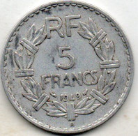 5 Francs 1949a - Sonstige & Ohne Zuordnung