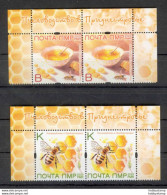 Label Transnistria 2023 Beekeeping Bees 2x2v**MNH Top Of The Sheet - Fantasie Vignetten