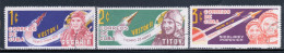 Cuba 1963-64 Mi# 835-837 Used - Soviet Space Flights / Cosmonauts (I) - Gebraucht