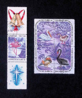 CL, Blocs-feuillets, Block, Cuba, 1967-1968, Navidad, Oiseaux, 2 Scans, 2 Blocks - Hojas Y Bloques