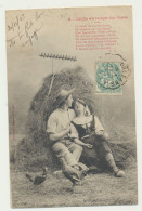 Carte Fantaisie - Idylle Au Temps Des Foins N° 6 - Phototypie Bergeret - Bergeret