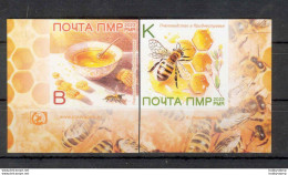 Label Transnistria 2023 Beekeeping Bees 2v**MNH Corner Imperforated - Etichette Di Fantasia