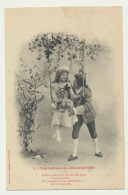 Carte Fantaisie - Les Délices De L'escarpolette N° 1 - Phototypie Bergeret - Bergeret