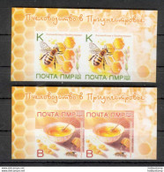 Label Transnistria 2023 Beekeeping Bees 2x2v**MNH Top Of The Sheet Imperforated - Fantasie Vignetten