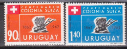 1962 URUGUAY New Hinged Yvert Air Mail 232/3 Colonia Suiza Swiss Colony - Uruguay