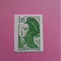 Roulette N°2321a 1.70 F Vert N° Rouge Neuf ** (photo Non Contractuelle) - 1982-1990 Liberté (Gandon)