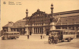 MAlines  La Gare , Ancien Bus, Animée - Malines