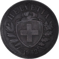 Monnaie, Suisse, 2 Rappen, 1942, Bern, TB, Zinc, KM:4.2b - Autres & Non Classés